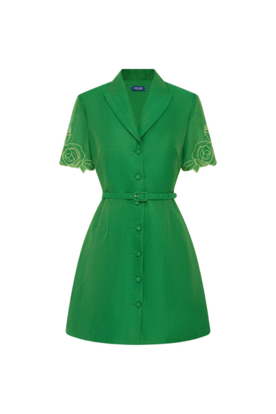 Leo Lin Brigitte Appliqué Mini Dress - Leo Lin Dress - Australian Luxury Fashion - Shop at Luxury Shoes 