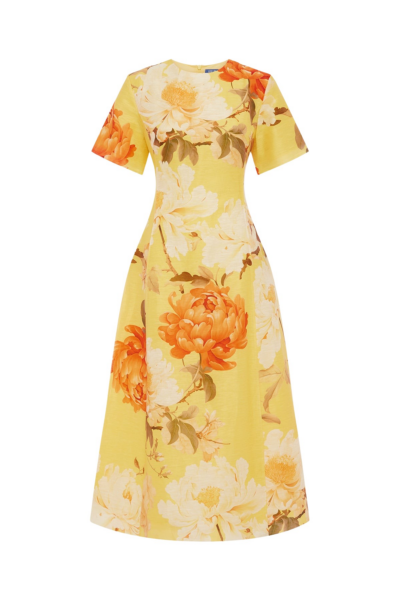 Leo Lin Caroline Short Sleeve Midi Dress - Leo Lin Dress - Australian Luxury Fashion - Shop at Luxury Shoes 