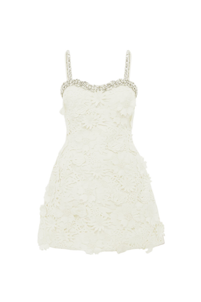 Leo Lin Sophia Embellished Lace Mini Dress - Leo Lin Dress - Australian Luxury Fashion - Shop at Luxury Shoes 