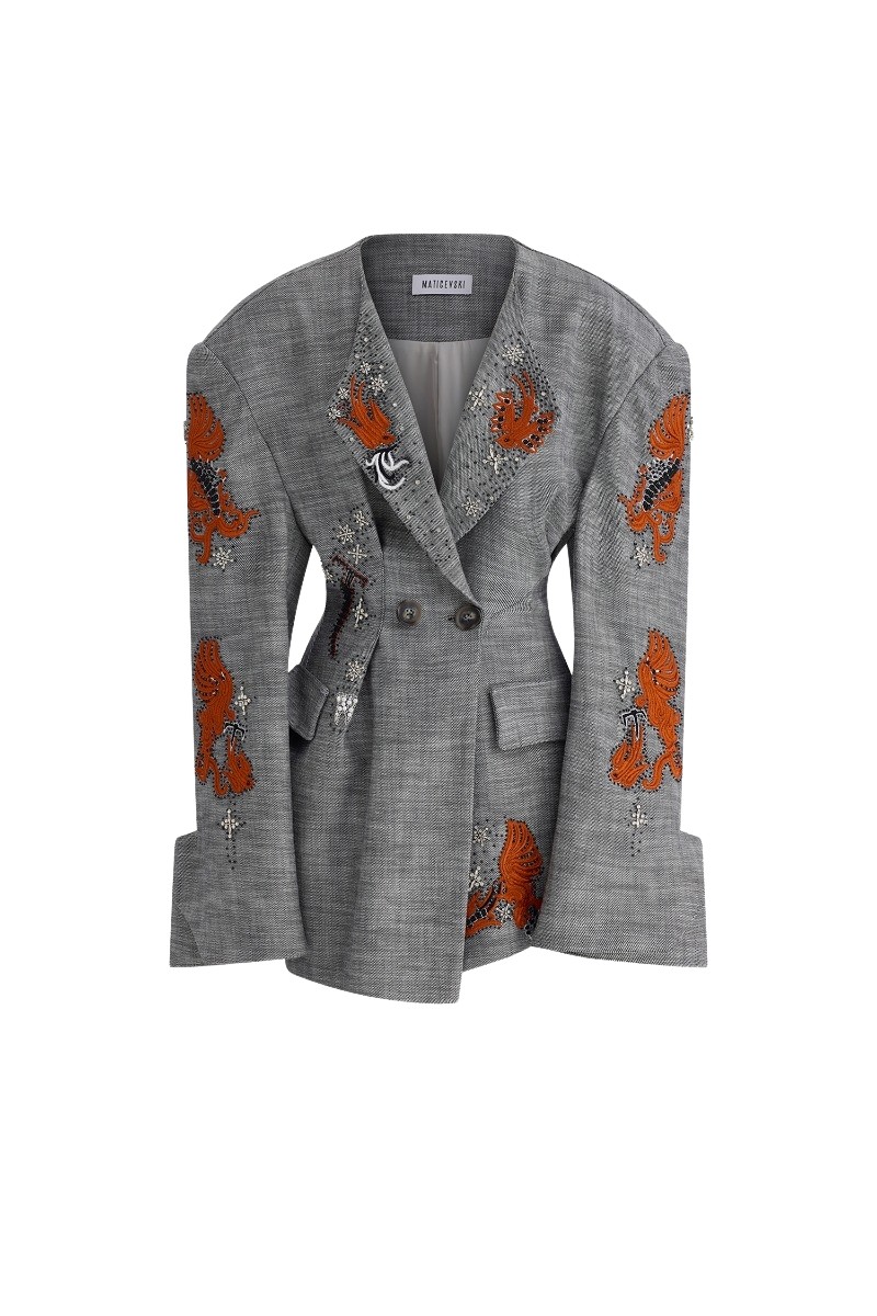 Maticevski-Reciprocate-Blazer20763_nobg Maticevski - Maticevski Jackets - Sculptural Evening Wear - Shop at Luxury Shoes