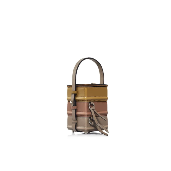 Nasha Mekraksavanich Baby Pinto Cube | Artichoke - Nasha Multicolour - Architectural Luxury Bag at Luxury Shoes 
