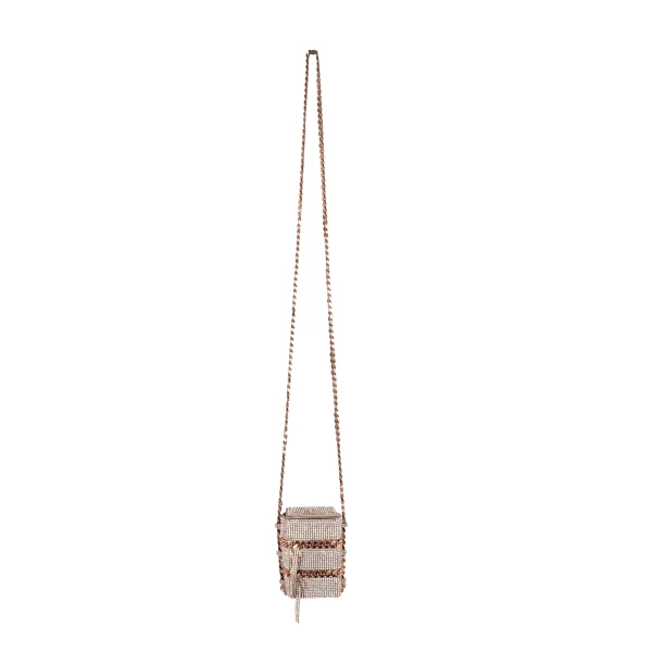 Nasha Mekraksavanich Baby Pinto Cube | Lure Crystal - Nasha Silver - Architectural Luxury Bag at Luxury Shoes 