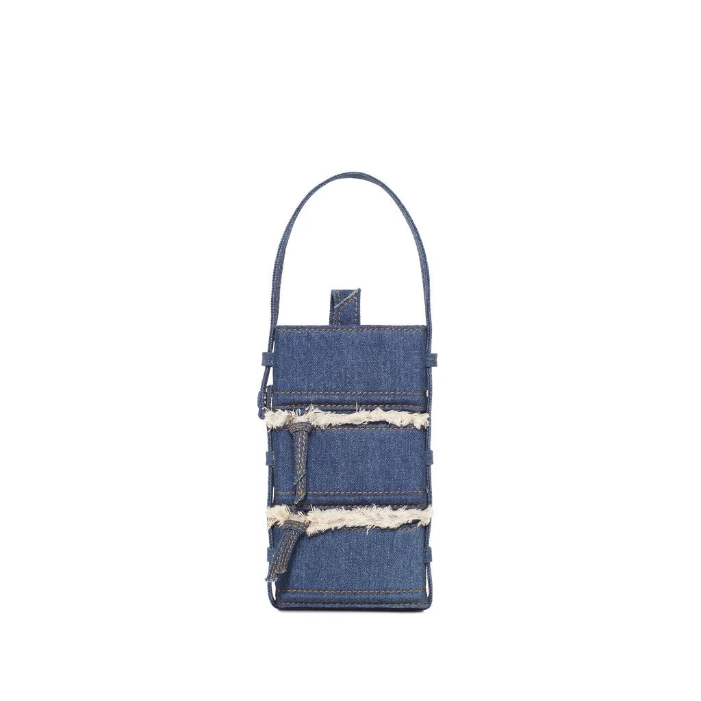 Nasha Mekraksavanich Pinto Phone | Bleached Denim - Nasha Blue - Architectural Luxury Bag at Luxury Shoes Nasha Mekraksavanich Pinto Phone | Bleached Denim - Nasha Blue - Architectural Luxury Bag at Luxury Shoes