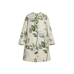 Oscar de la Renta Porcelain Flower Faille Coat - Coats - American Luxury Evening Wear at Luxury Shoes 