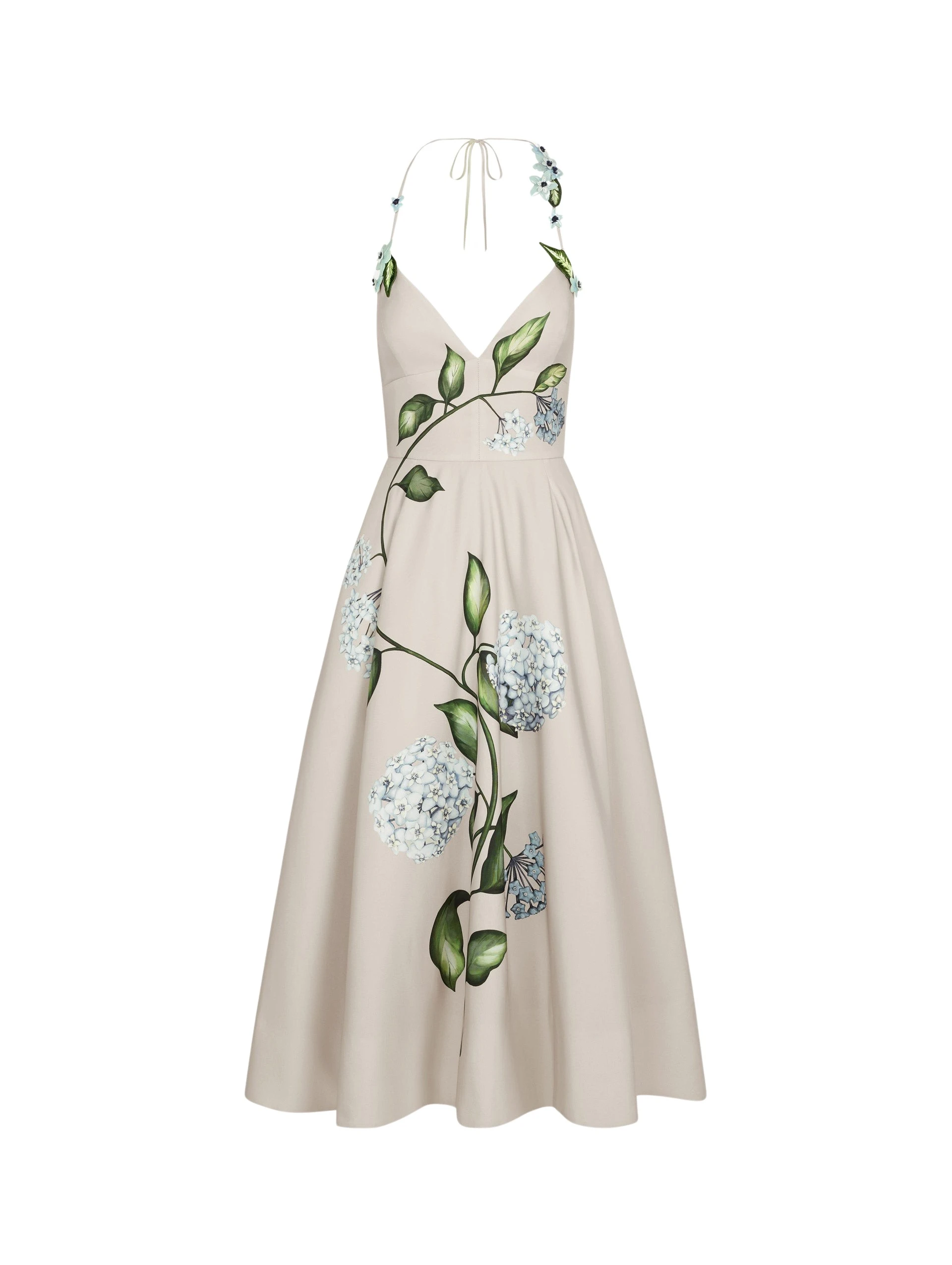 Porcelain-Flower-Faille-Cocktail-Dress-Oscar-de-la-Renta-Dresses56380_nobg Oscar de la Renta Porcelain Flower Faille Cocktail Dress - Dresses - American Luxury Evening Wear at Luxury Shoes