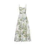 Oscar de la Renta Porcelain Flower Guipure Cocktail Dress - Dresses - American Luxury Evening Wear at Luxury Shoes 