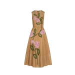 Oscar de la Renta Porcelain Flower Lattice Dress - Dresses - American Luxury Evening Wear at Luxury Shoes 