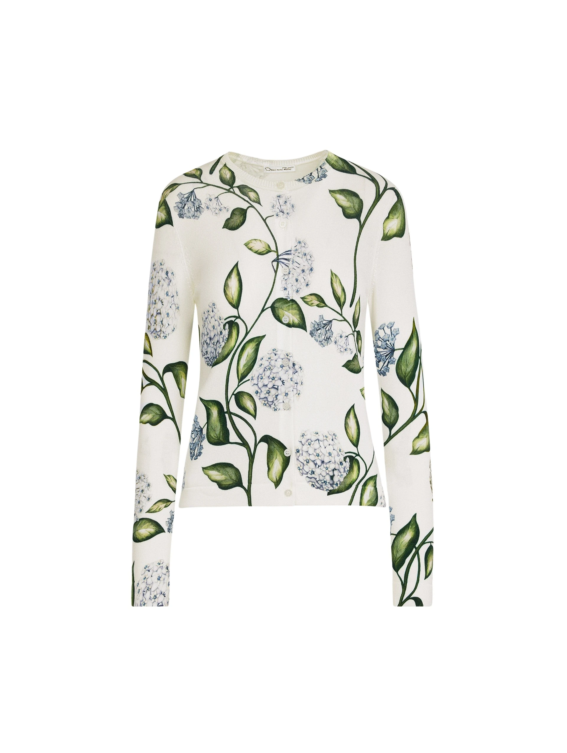 Porcelain-Flower-Printed-Cardigan-Oscar-de-la-Renta-Knitwear35794_nobg Oscar de la Renta Porcelain Flower-Printed Cardigan - Knitwear - American Luxury Evening Wear at Luxury Shoes