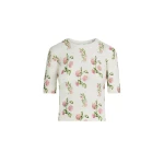 Oscar de la Renta Porcelain Flower-Printed Embroidered Pullover - Knitwear - American Luxury Evening Wear at Luxury Shoes 