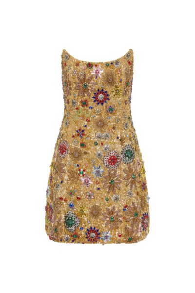 Rachel Gilbert Francesca Strapless Star Mini Dress - Rachel Gilbert Gold - Australian Luxury Evening Wear at Luxury Shoes 
