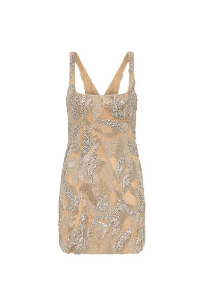 Rachel Gilbert Toulouse Mini Dress - Rachel Gilbert Silver - Australian Luxury Evening Wear at Luxury Shoes 