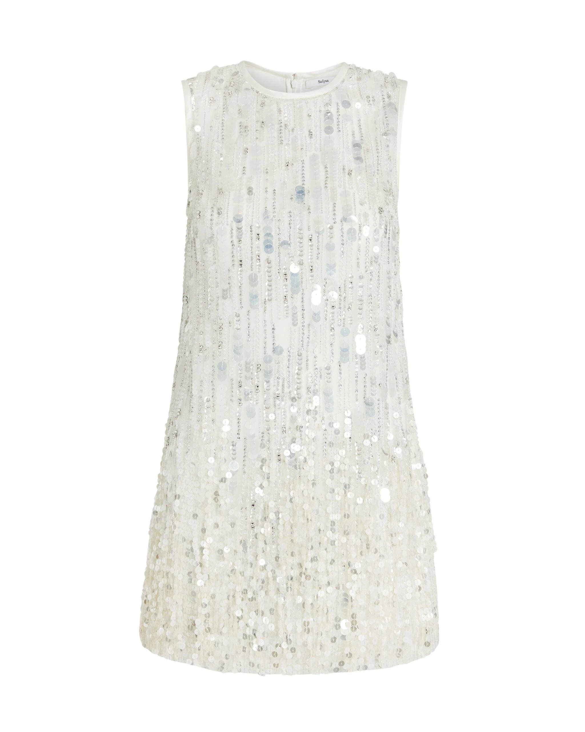 Safiyaa-Ariana-Short-Dress-in-Ivory-with-Crystal-Embellishment-Coveti-scaled64931_nobg Safiyaa Ariana Short Dress in Ivory with Crystal Embellishment - Safiyaa Dresses - Heavy Crepe Cape Gown - Shop at Luxury Shoes