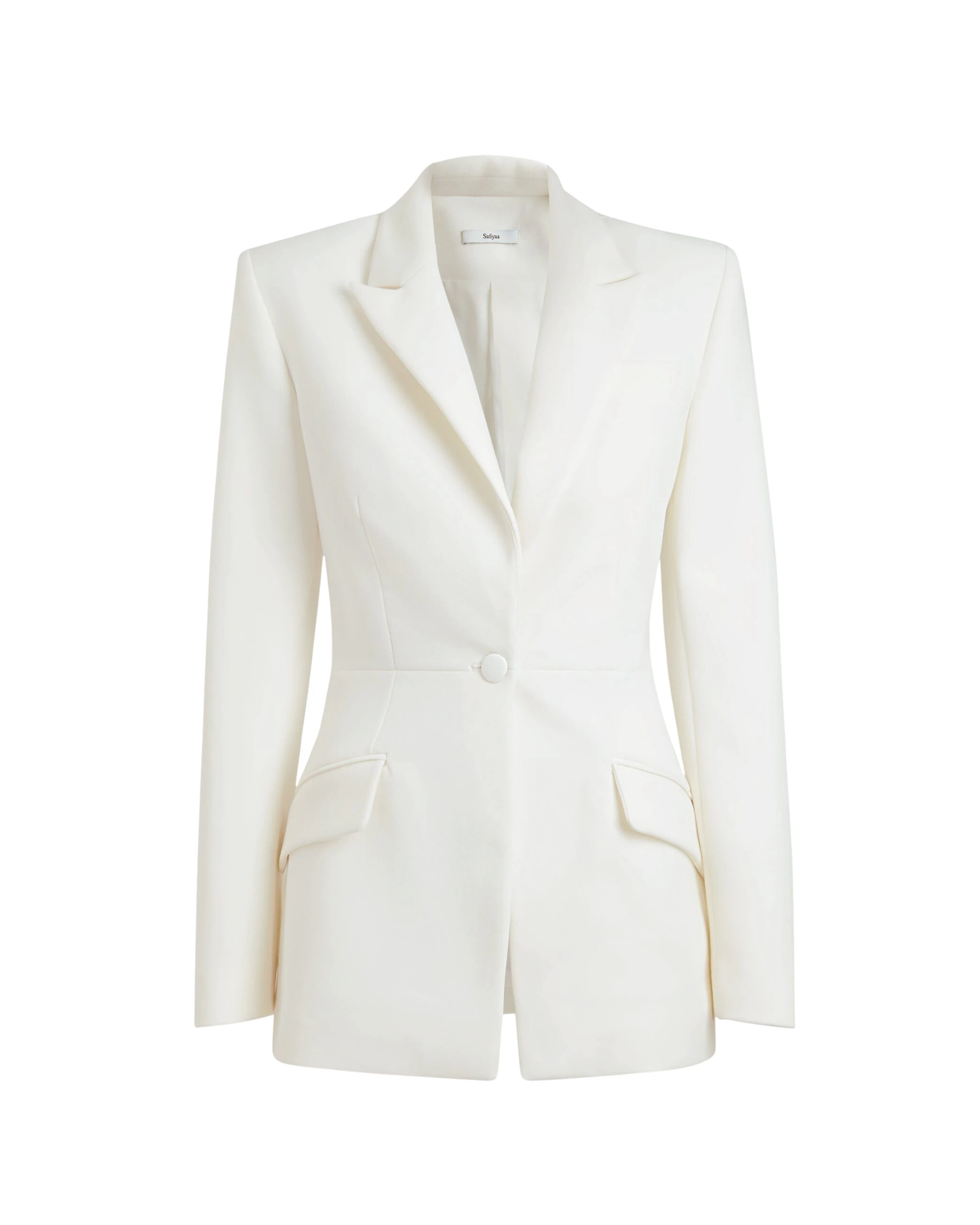 Safiyaa-Arlene-Ivory-jacket-Coveti-scaled91168_nobg Safiyaa Arlene Ivory jacket - Safiyaa Jackets - Heavy Crepe Cape Gown - Shop at Luxury Shoes