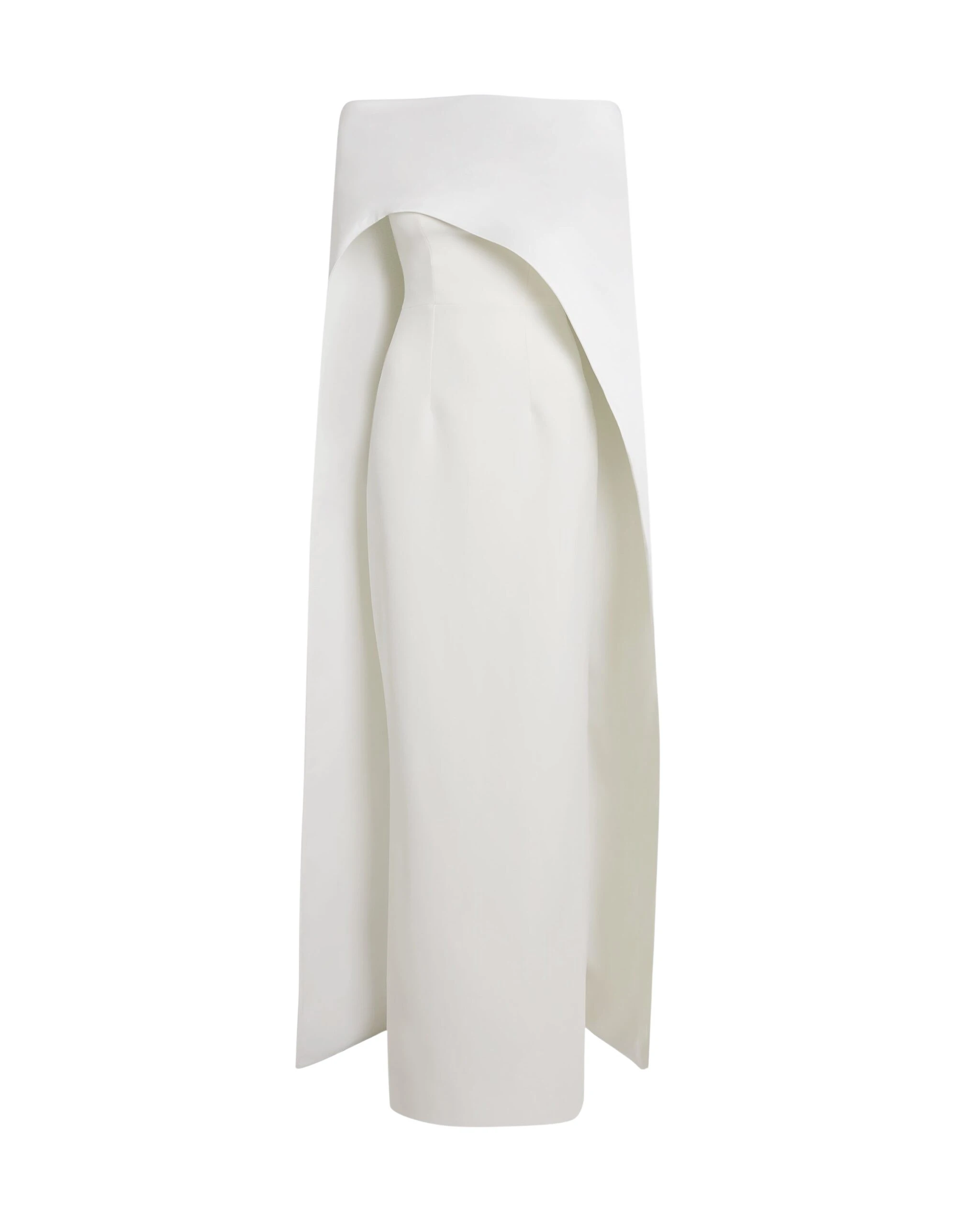 Safiyaa-Azrael-Long-Dress-Maddox-Harness-in-Porcelain-Coveti-scaled94617_nobg Safiyaa Azrael Long Dress & Maddox Harness in Porcelain - Safiyaa Dresses - Heavy Crepe Cape Gown - Shop at Luxury Shoes