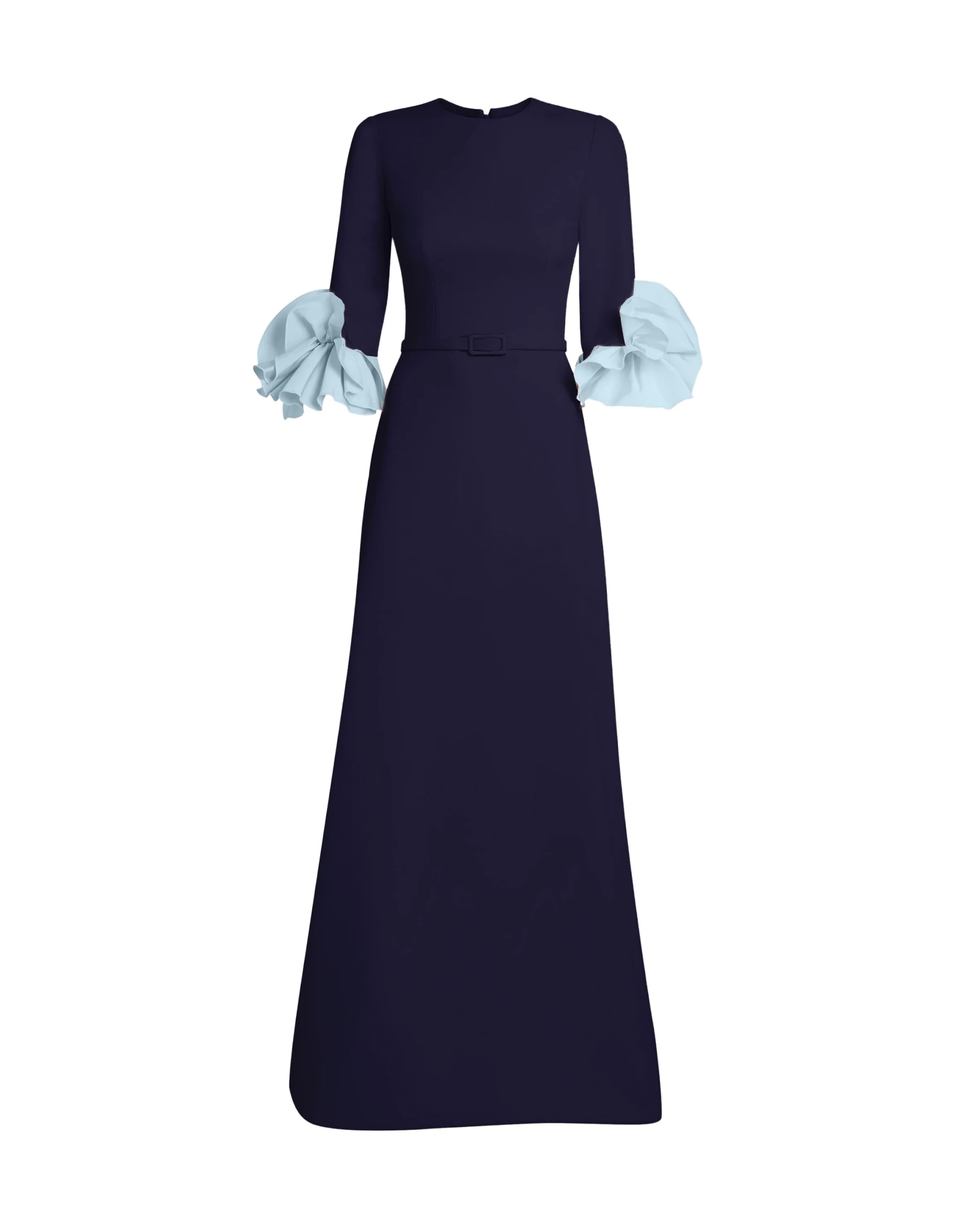 Safiyaa-Belen-Long-Dress-in-Azurite-Vista-Coveti-scaled78490_nobg Safiyaa Belen Long Dress in Azurite & Vista - Safiyaa Dresses - Heavy Crepe Cape Gown - Shop at Luxury Shoes