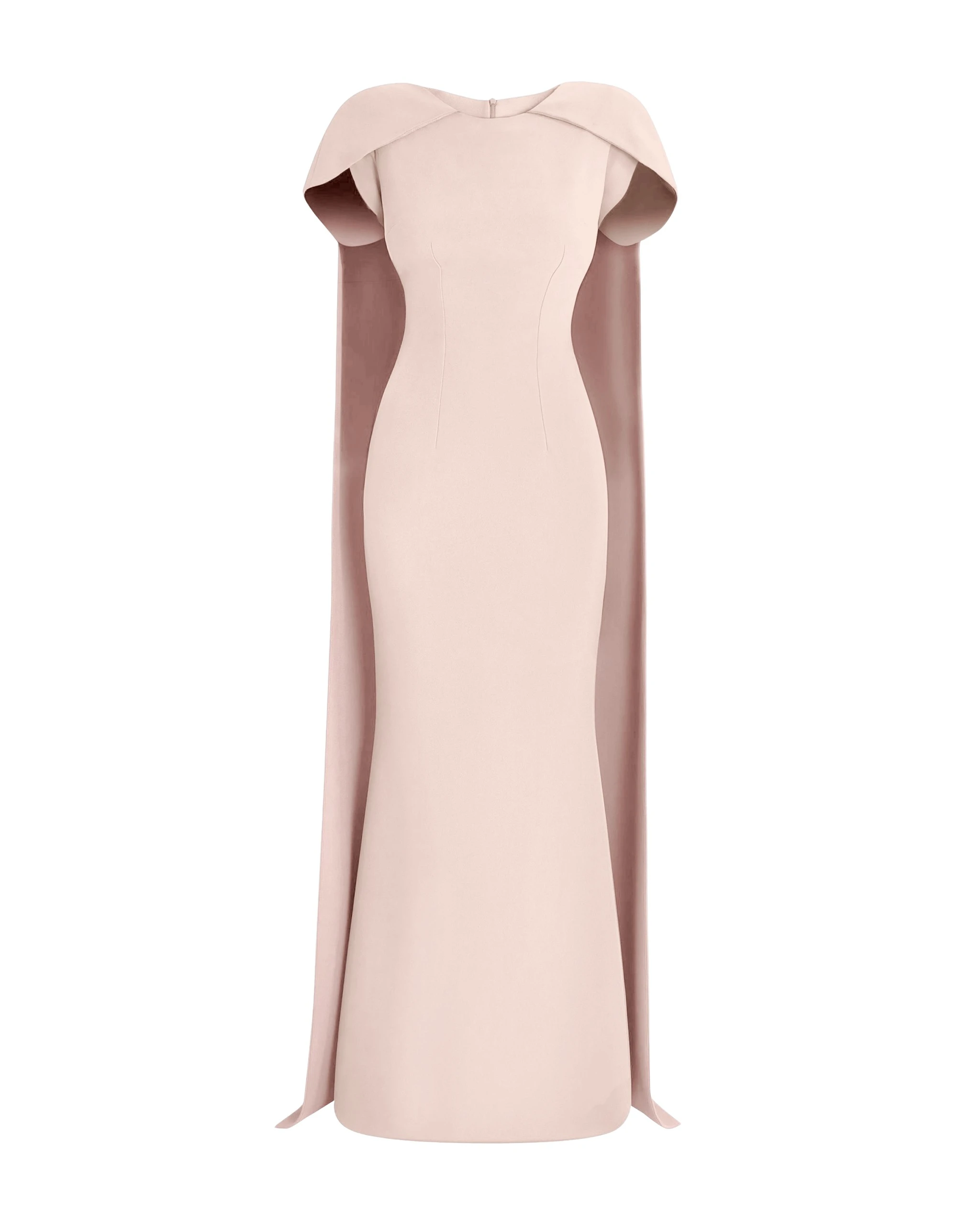 Safiyaa-Ginkgo-Long-Dress-in-Pale-Pink-Coveti-scaled32700_nobg Safiyaa Ginkgo Long Dress in Pale Pink - Safiyaa Dresses - Heavy Crepe Cape Gown - Shop at Luxury Shoes