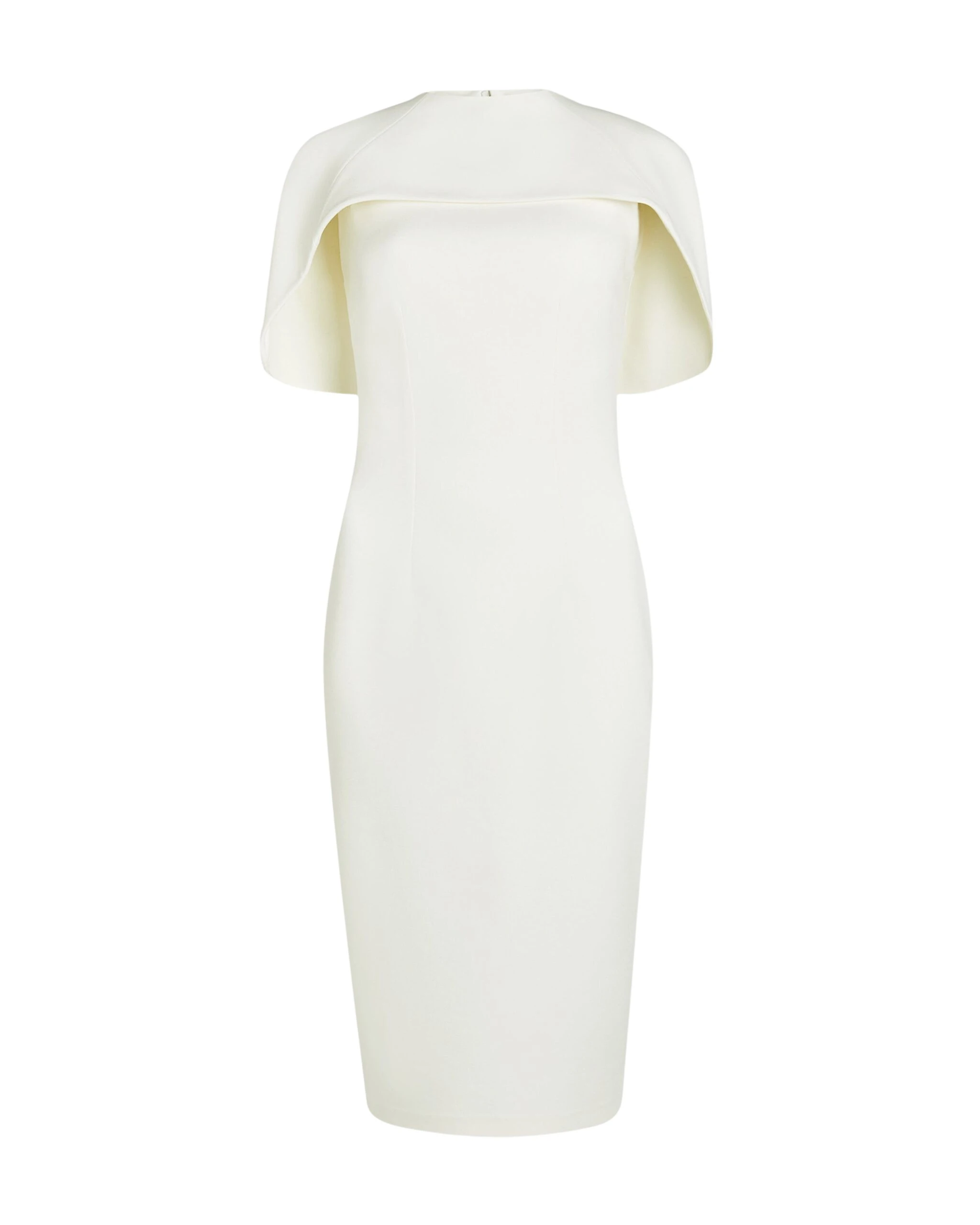 Safiyaa-Kalika-Ivory-Midi-Dress-Coveti-scaled46617_nobg Safiyaa Kalika Ivory Midi Dress - Safiyaa Dresses - Heavy Crepe Cape Gown - Shop at Luxury Shoes
