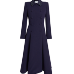 Safiyaa Lucilla Jacket in Azurite with Multi-blues - Safiyaa Jackets - Heavy Crepe Cape Gown - Shop at Luxury Shoes 