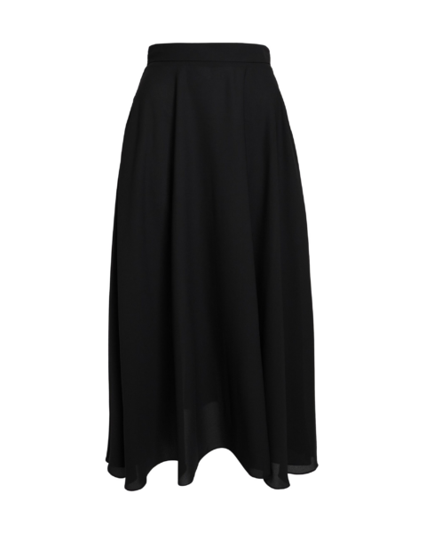 Safiyaa Miwa Skirt in Black - Safiyaa Skirts - Heavy Crepe Cape Gown - Shop at Luxury Shoes 
