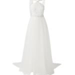 Safiyaa Tabia Ivory Long Dress - Safiyaa Dresses - Heavy Crepe Cape Gown - Shop at Luxury Shoes 