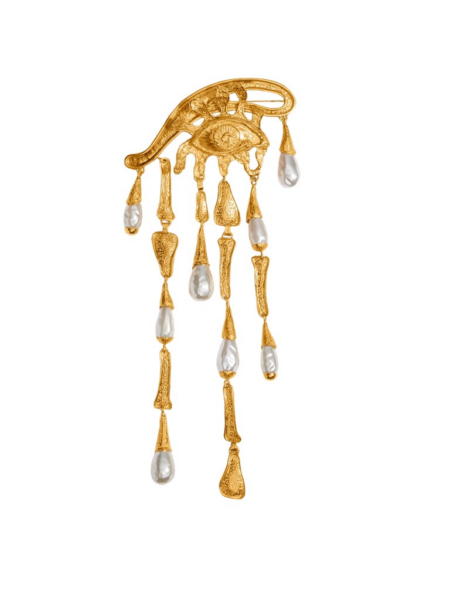 Schiaparelli Eye And Teardrops Brooch