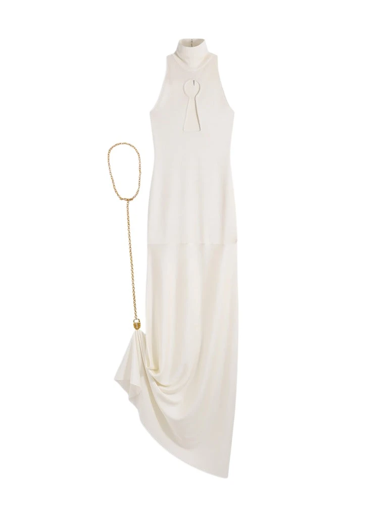 Schiaparelli-Keyhole-Dress44505_nobg Schiaparelli Keyhole Dress Dresses in Schiaparelli Authentic Luxury Fashion at Luxury Shoes