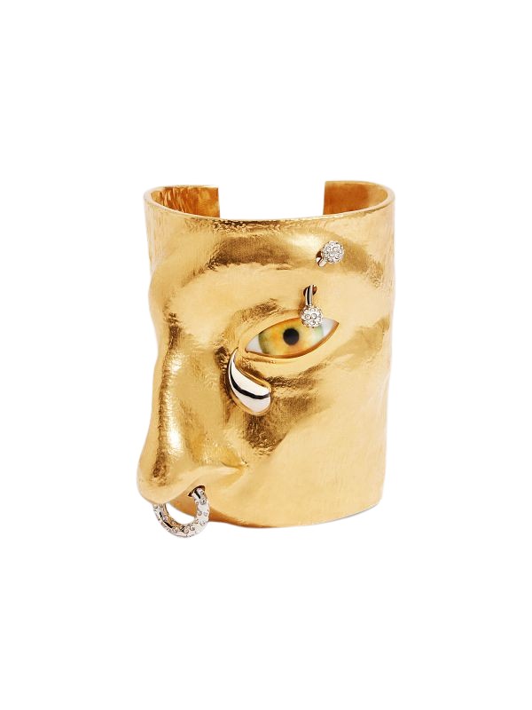 Schiaparelli-Pierced-Visage-Cuff-Bracelet58717_nobg Schiaparelli Pierced Visage Cuff Bracelet