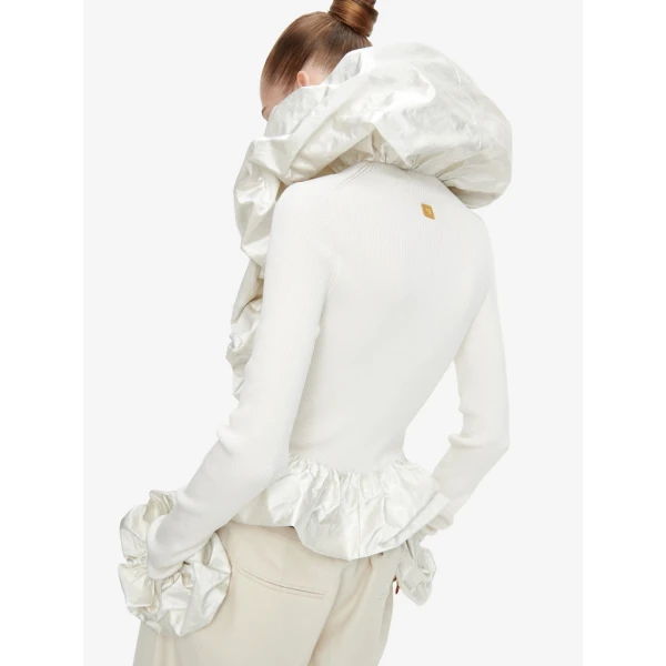 Schiaparelli Sculptural Ruffle Cardigan Knitwear in Schiaparelli Authentic Luxury Fashion at Luxury Shoes 