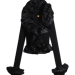 Schiaparelli-Sculptural-Ruffle-Cardigan-319960_nobg Schiaparelli Sculptural Ruffle Cardigan Knitwear in Schiaparelli Authentic Luxury Fashion at Luxury Shoes