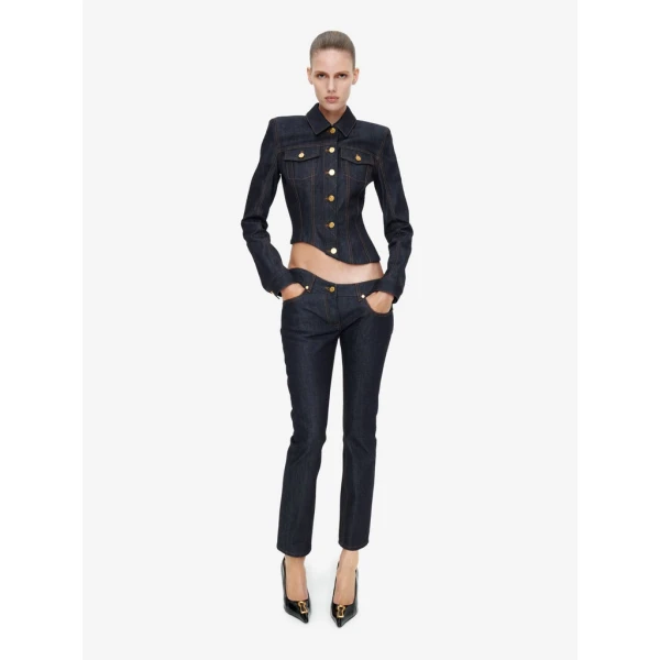 Schiaparelli Wave Denim Jacket Jackets in Schiaparelli Authentic Luxury Fashion at Luxury Shoes 