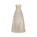 Oscar de la Renta Sequin & Bugle Bead Lattice Gown - Dresses - American Luxury Evening Wear at Luxury Shoes 