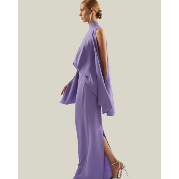 Taller Marmo Bacall Dress In Lavender - Dresses - Italian Luxury Evening Wear at Luxury Shoes 