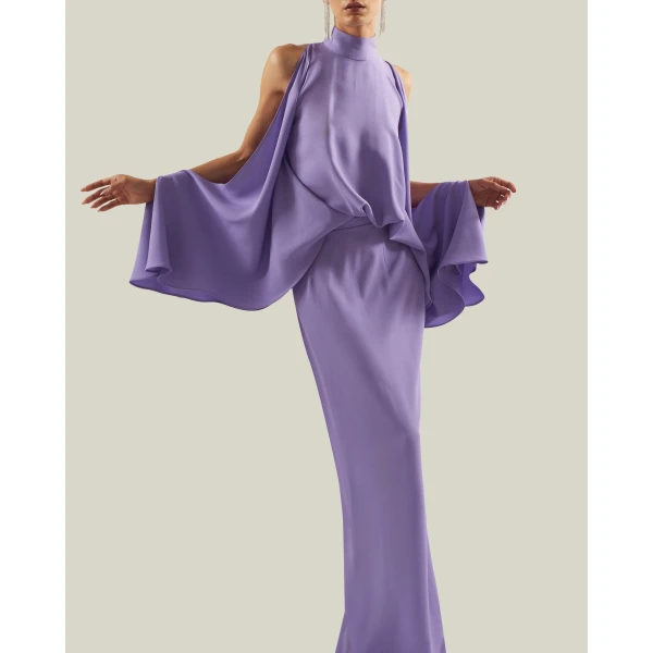 Taller Marmo Bacall Dress In Lavender - Dresses - Italian Luxury Evening Wear at Luxury Shoes 