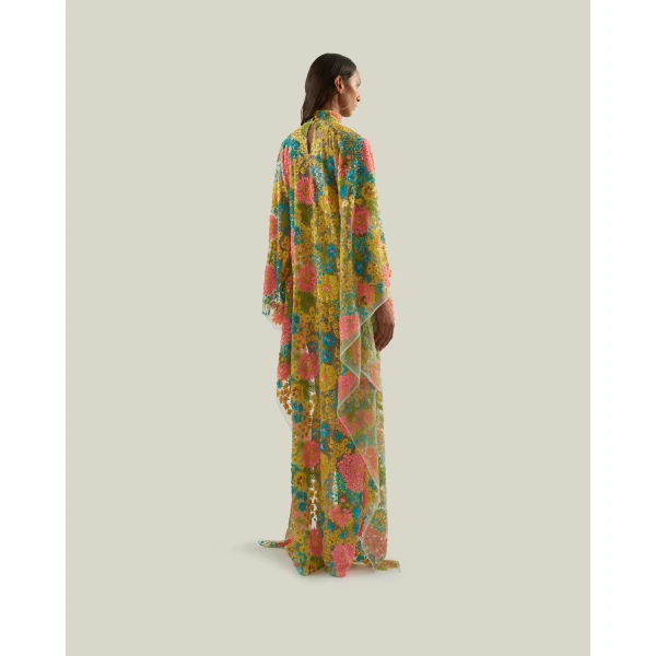 Taller Marmo Graham Kaftan In Multicolor - Dresses - Italian Luxury Evening Wear at Luxury Shoes 