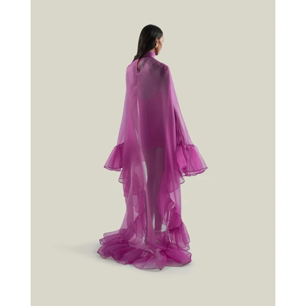 Taller Marmo Lady Bird Kaftan In Pomegranate - Dresses - Italian Luxury Evening Wear at Luxury Shoes 