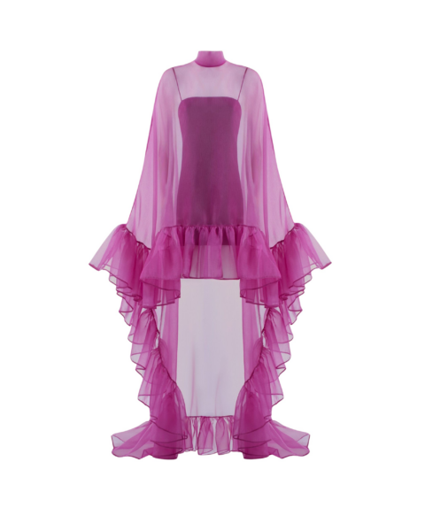 Taller Marmo Lady Bird Kaftan In Pomegranate - Dresses - Italian Luxury Evening Wear at Luxury Shoes 