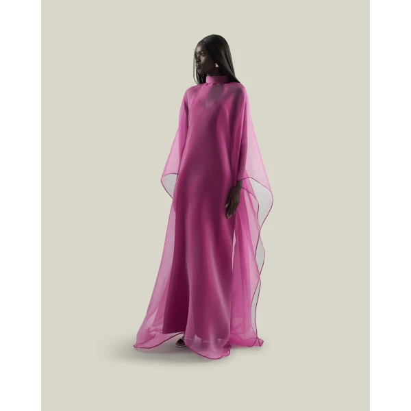 Taller Marmo Sphinx Kaftan In Pomegranate - Dresses - Italian Luxury Evening Wear at Luxury Shoes 