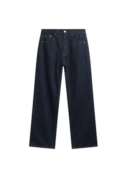 The Frankie Shop Belden Straight Leg Jeans - Dark Wash - Oversized Minimalist Pants in Blue - Shop at Luxury Shoes 