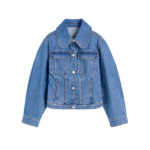 The Frankie Shop By Malene Birger Villies Jacket - Mid Denim Blue - Oversized Minimalist Jackets in Blue - Shop at Luxury Shoes 