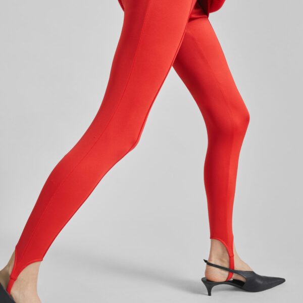 The Frankie Shop Caserta Stirrup Leggings - Red - Oversized Minimalist Pants in Red - Shop at Luxury Shoes 