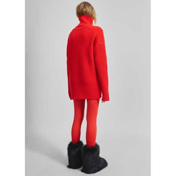 The Frankie Shop Caserta Stirrup Leggings - Red - Oversized Minimalist Pants in Red - Shop at Luxury Shoes 