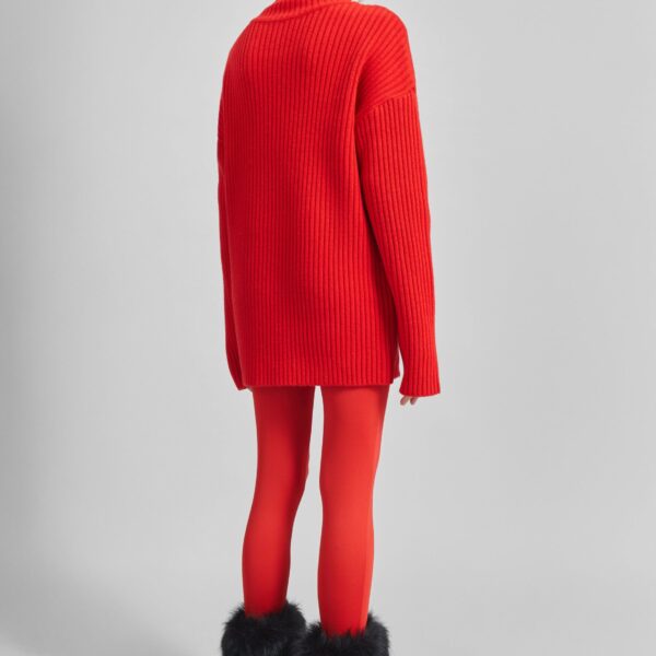 The Frankie Shop Caserta Stirrup Leggings - Red - Oversized Minimalist Pants in Red - Shop at Luxury Shoes 