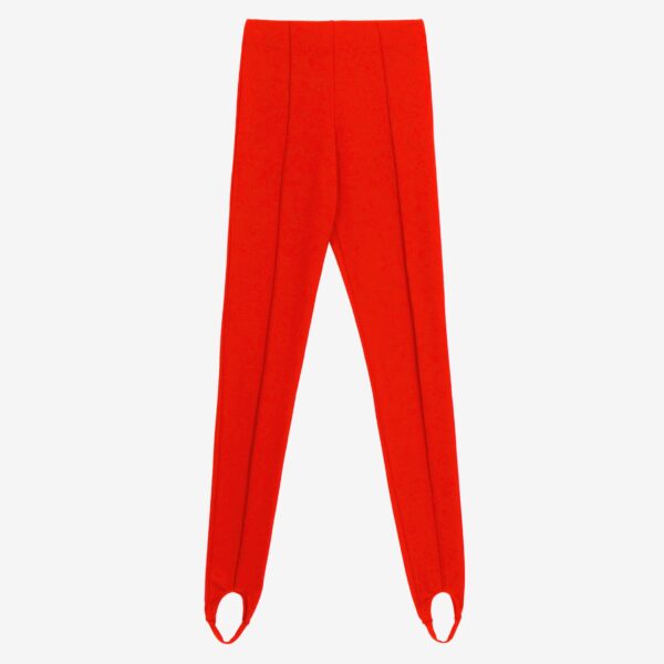 The Frankie Shop Caserta Stirrup Leggings - Red - Oversized Minimalist Pants in Red - Shop at Luxury Shoes 