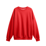 The Frankie Shop Lonay Balloon Sleeve Sweatshirt - Red - Oversized Minimalist Tops in Red - Shop at Luxury Shoes 