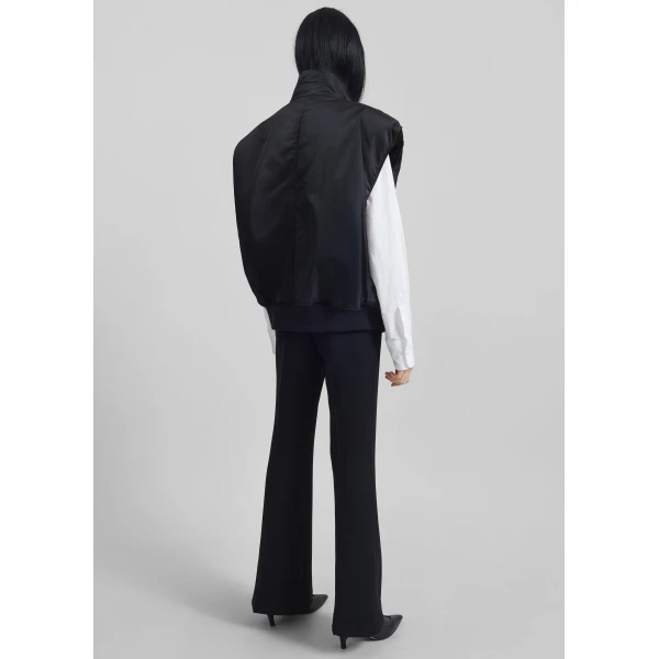 The Frankie Shop Nibelle Bootcut Pants - Black - Oversized Minimalist Pants in Black - Shop at Luxury Shoes 