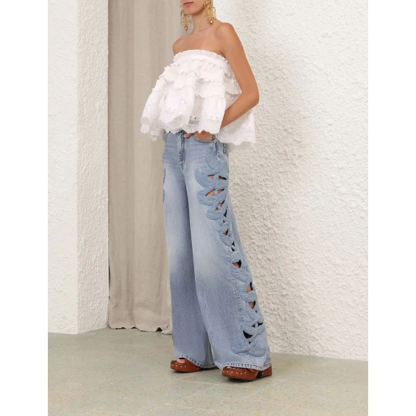 Elevate your elegance in this Zimmermann Tops available now at Luxury Shoes 