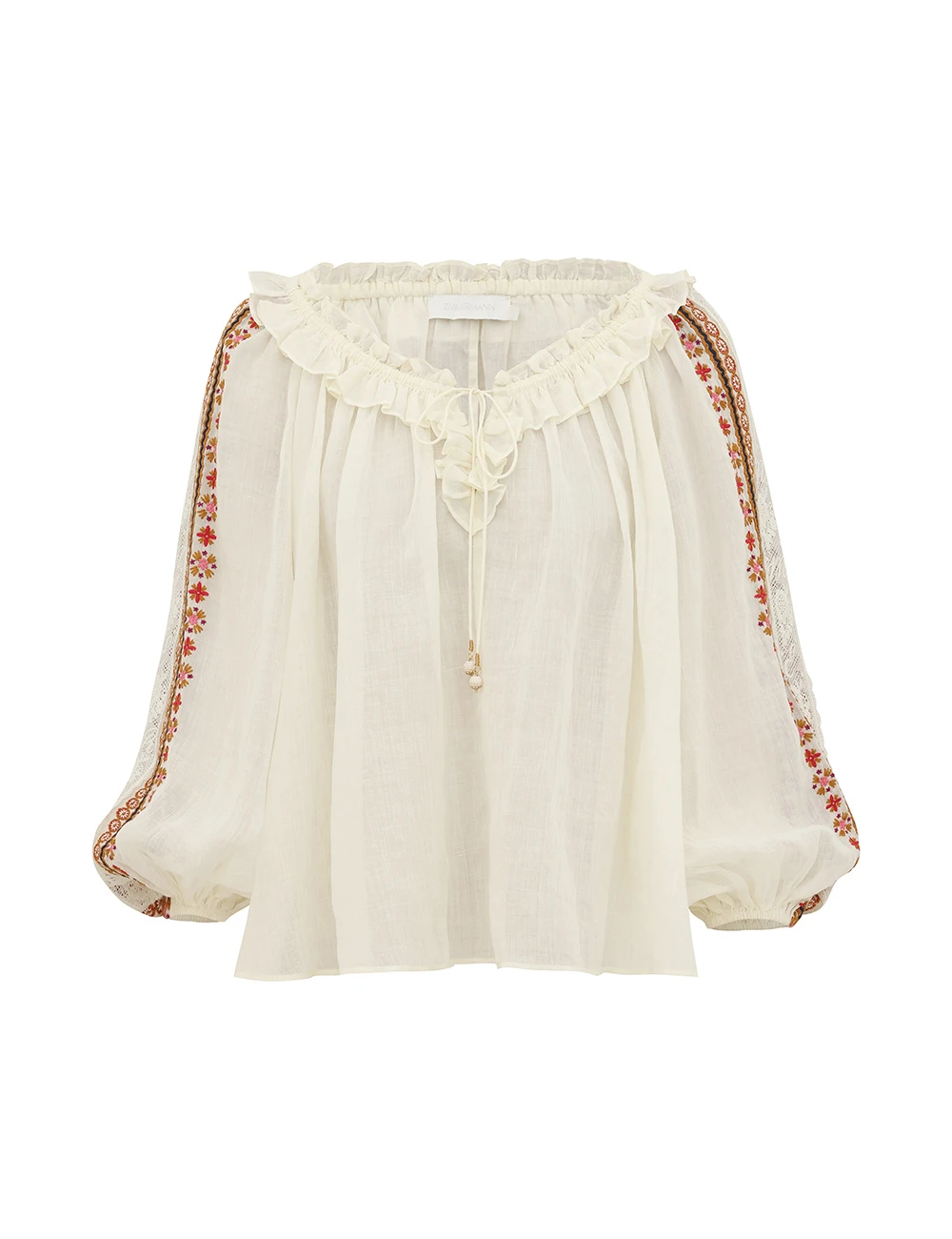 Zimmermann Aster Embroidered Blouse | Ready to Wear Collection Luxury Shoes Elevate your elegance in this Zimmermann Tops available now at Luxury Shoes