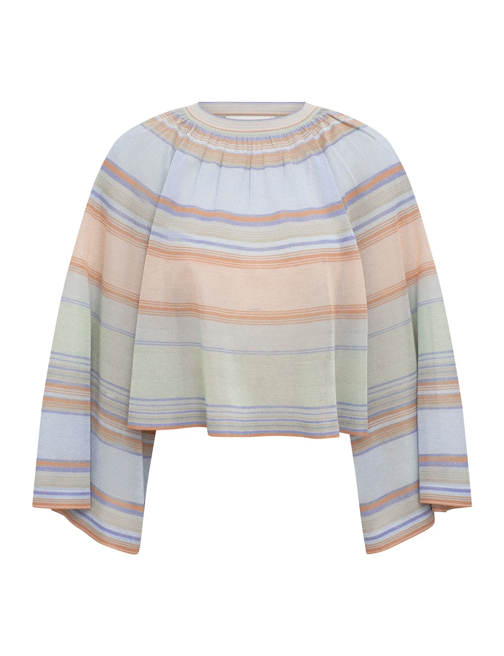 Zimmermann Indra Stripe Bell Sleeve Top | Ready to Wear Collection Luxury Shoes Elevate your elegance in this Zimmermann Tops available now at Luxury Shoes