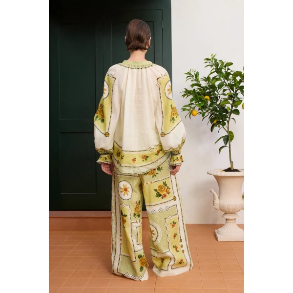 Alemais Dixie Top  Sustainable Tops with Alemais print -  Luxury Handbags Australian Designer