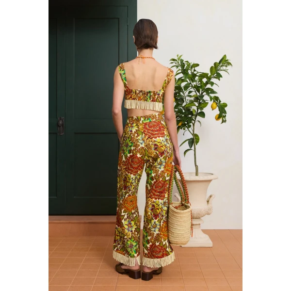 Alemais Lana Flare Pant  Sustainable Pants with Alemais print -  Luxury Handbags Australian Designer